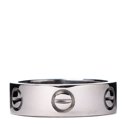 Cartier 18K White Gold 5.5mm LOVE Ring 50 5.25 1 of 4