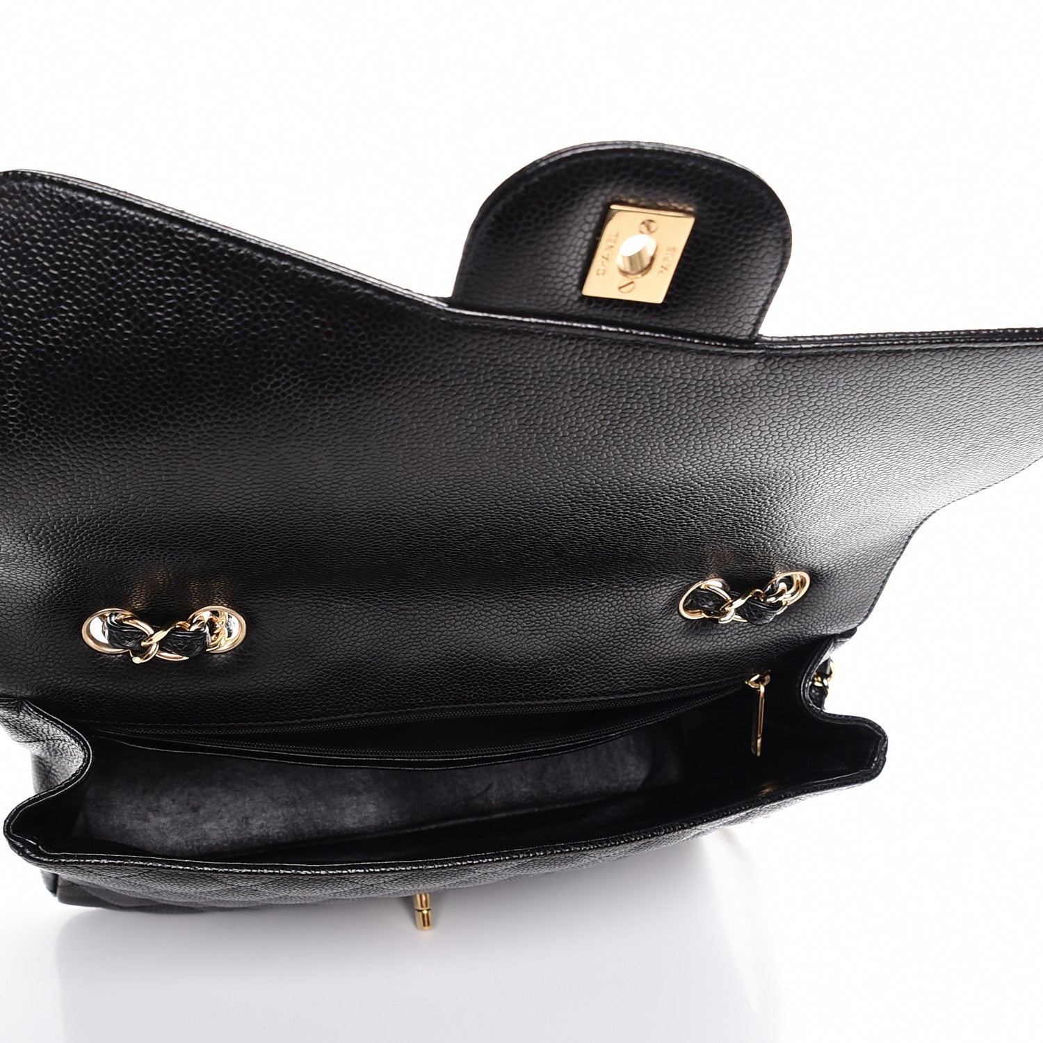 Chanel Caviar Quilted Jumbo Single Flap Black 6 of 8