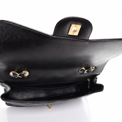Chanel Caviar Quilted Jumbo Single Flap Black 6 of 8