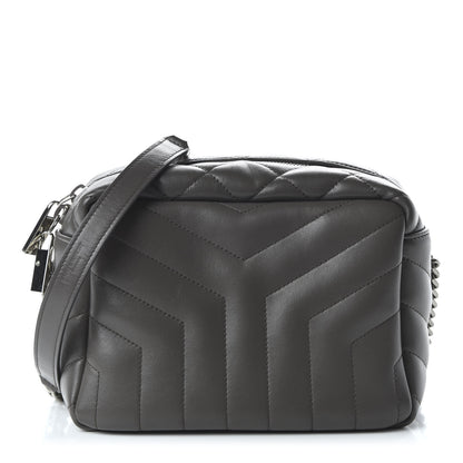 Saint Laurent Calfskin Y Quilted Monogram Small Loulou Bowling Bag Earth 1 of 9