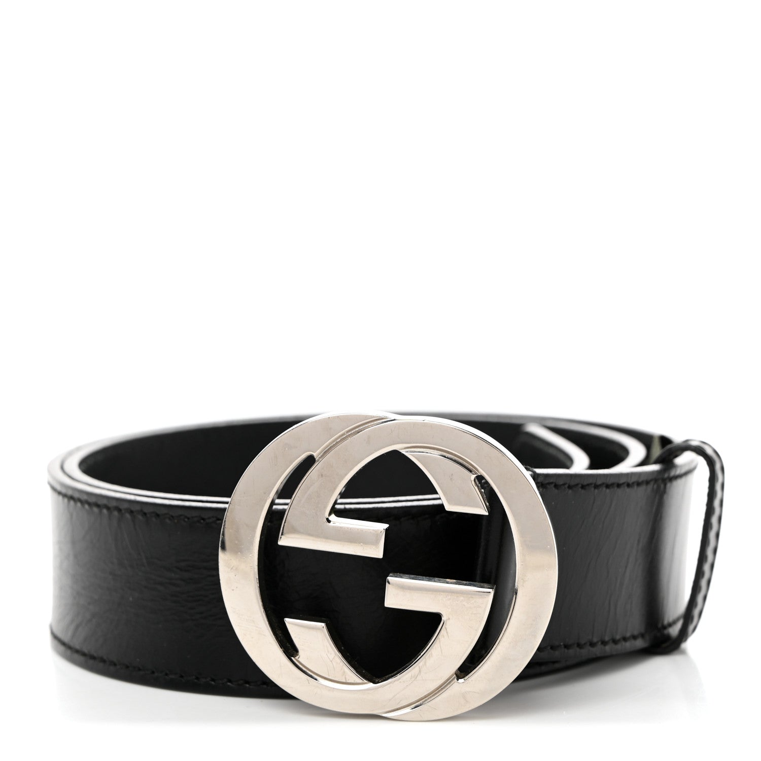 Gucci Calfskin Interlocking G 40mm Belt 90 36 Black 1 of 5