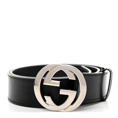 Gucci Calfskin Interlocking G 40mm Belt 90 36 Black 1 of 5