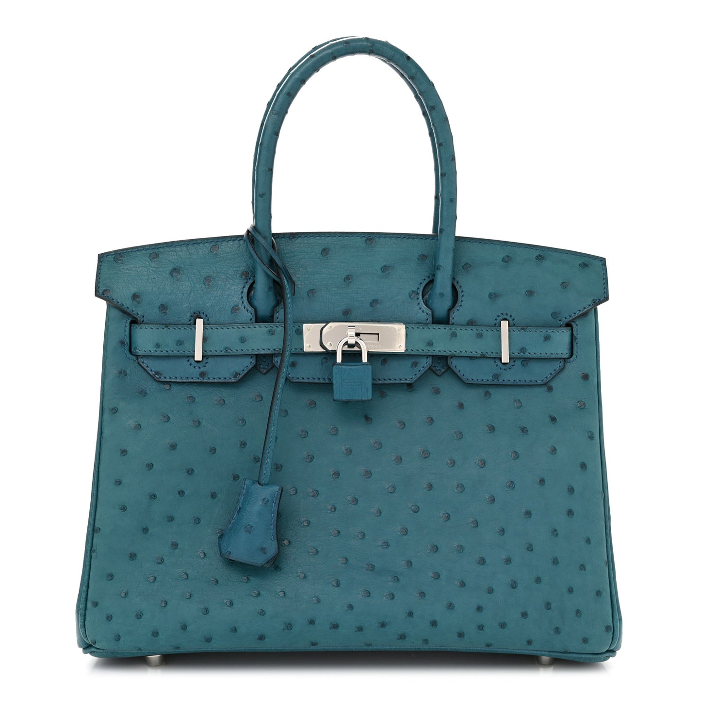 Ostrich Birkin 30 Cobalt