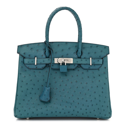Hermes Ostrich Birkin 30 Cobalt 1 of 11