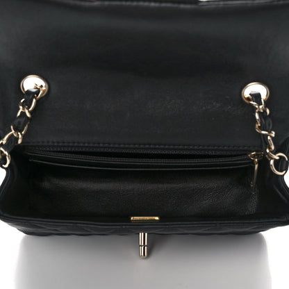 Chanel Lambskin Quilted Mini Rectangular Flap Black 7 of 11