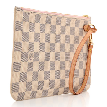 Louis Vuitton Damier Azur Neverfull MM GM Pochette Rose Ballerine 3 of 18