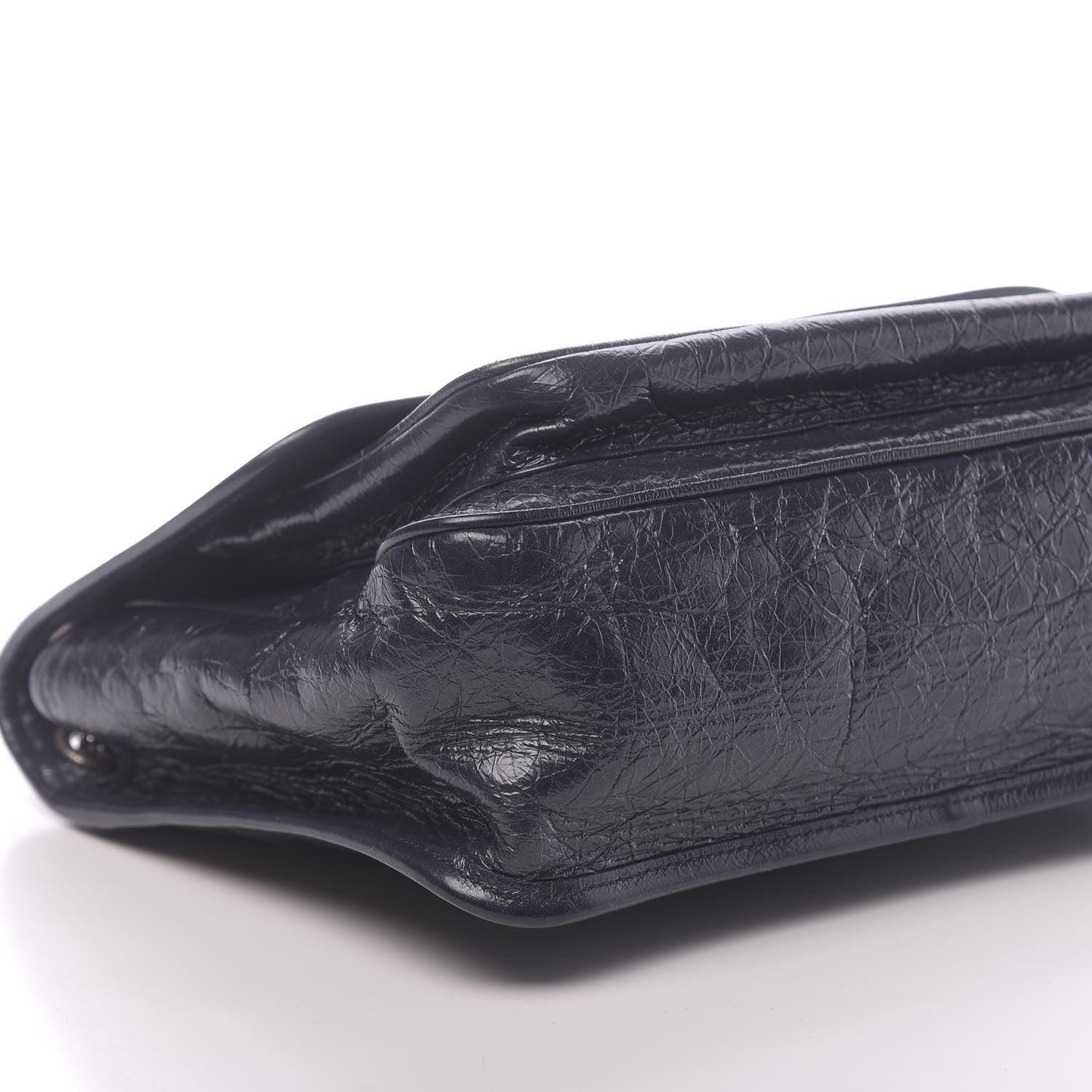 Saint Laurent Crinkled Calfskin Matelasse Monogram Medium Niki Chain Satchel Deep Marine 9 of 11