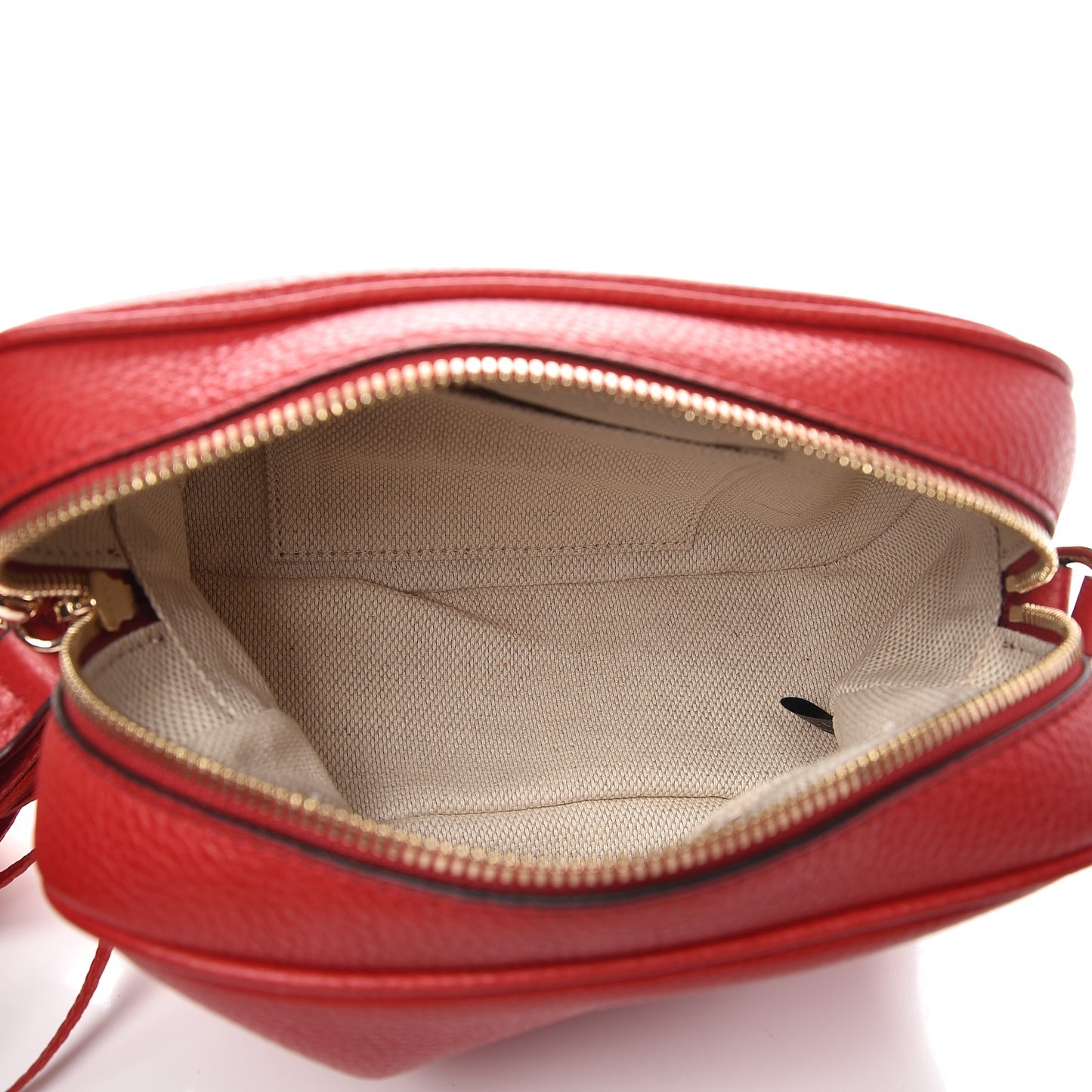 Pebbled Calfskin Small Soho Disco Bag Tabasco Red