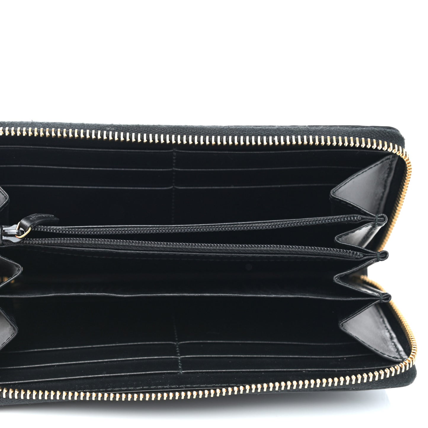 Guccissima Signature Zip Around Wallet Black