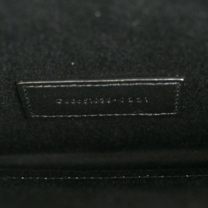 Saint Laurent Grain De Poudre Textured Mixed Matelasse Triquilt Monogram Clutch Vert Fonce 7 of 7