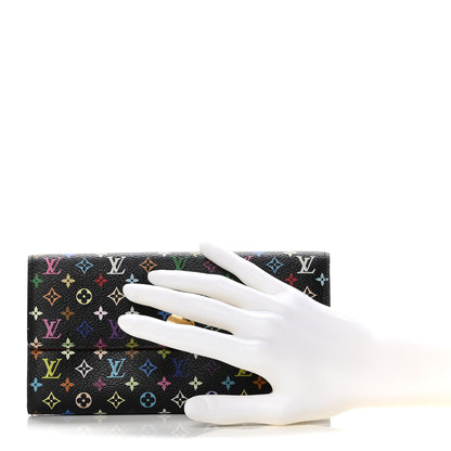 Louis Vuitton Monogram Multicolor Sarah Wallet Black 2 of 12