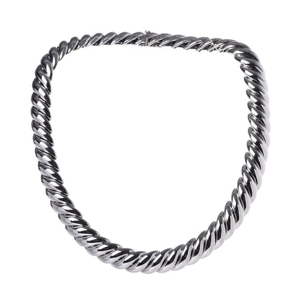David Yurman Sterling Silver 15mm Hampton Cable Necklace 1 of 5