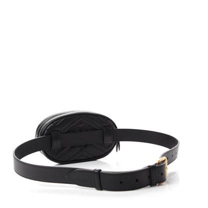 Gucci Calfskin Matelasse GG Marmont Belt Bag 95 38 Black 3 of 11
