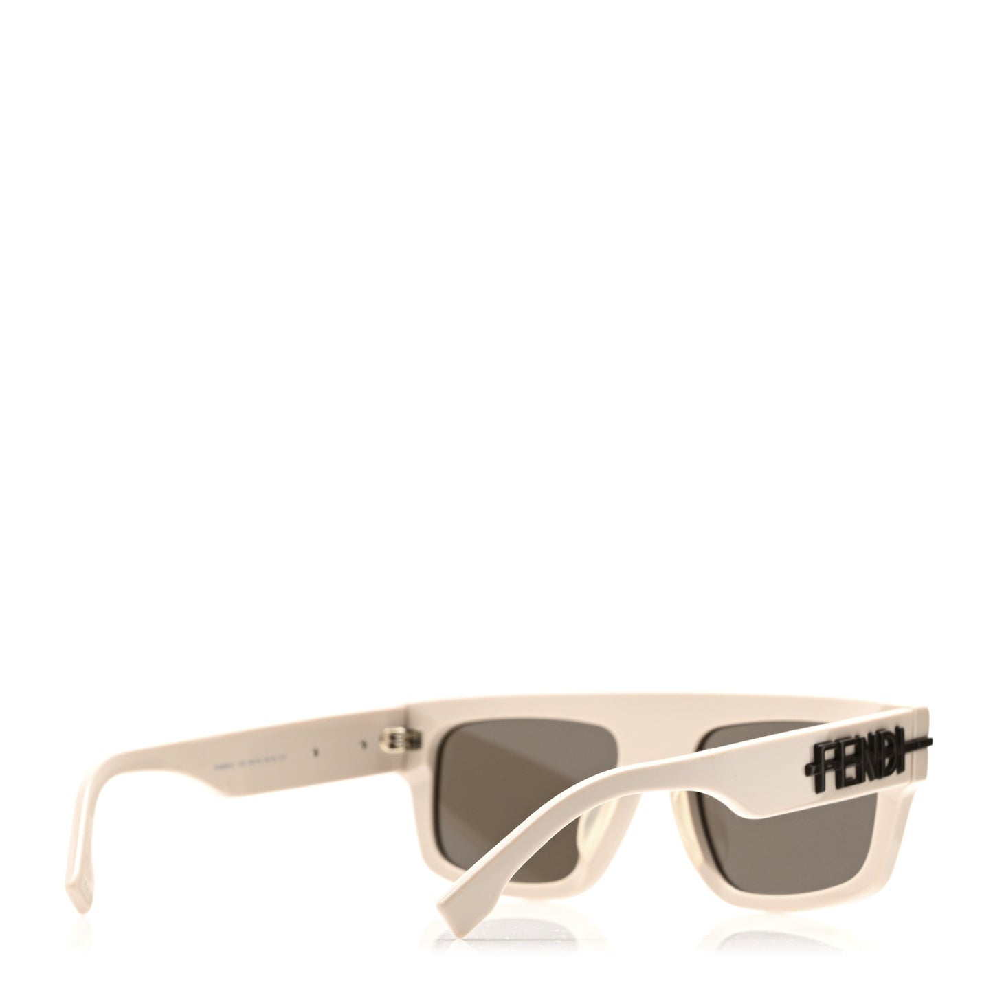 Acetate Fendigraphy Rectangle Sunglasses FE40091U Beige