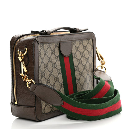 Gucci GG Supreme Monogram Web Small Ophidia Top Handle Shoulder Bag Brown 3 of 11