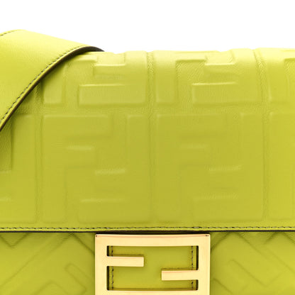 Fendi Nappa FF 1974 Embossed Baguette Wasabi 8 of 13