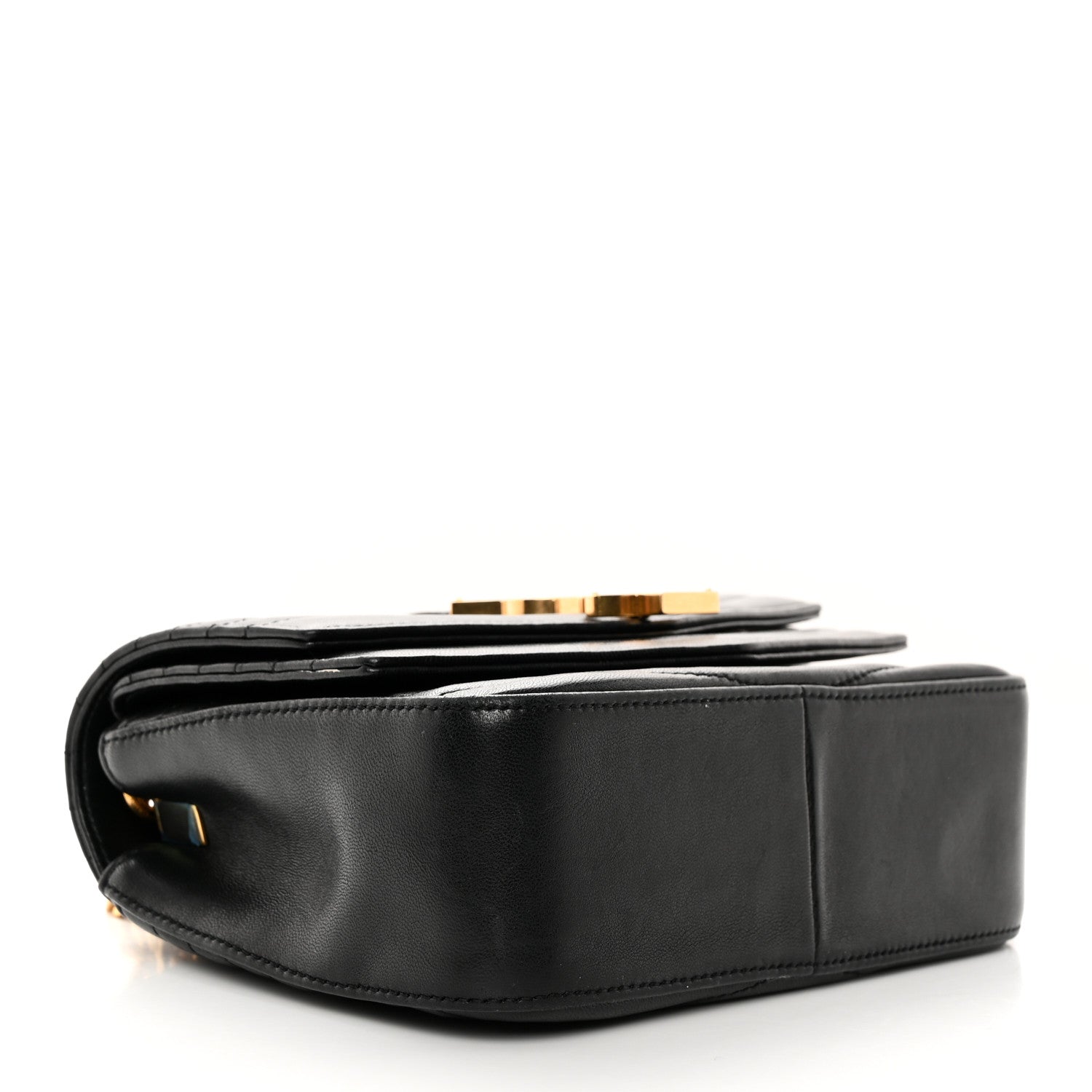 Saint Laurent Lambskin Matelasse Chevron Monogram Small Sulpice Bag Black 4 of 16