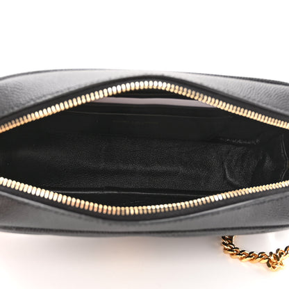 Saint Laurent Grain De Poudre Matelasse Monogram Mini Lou Camera Bag Black 5 of 10