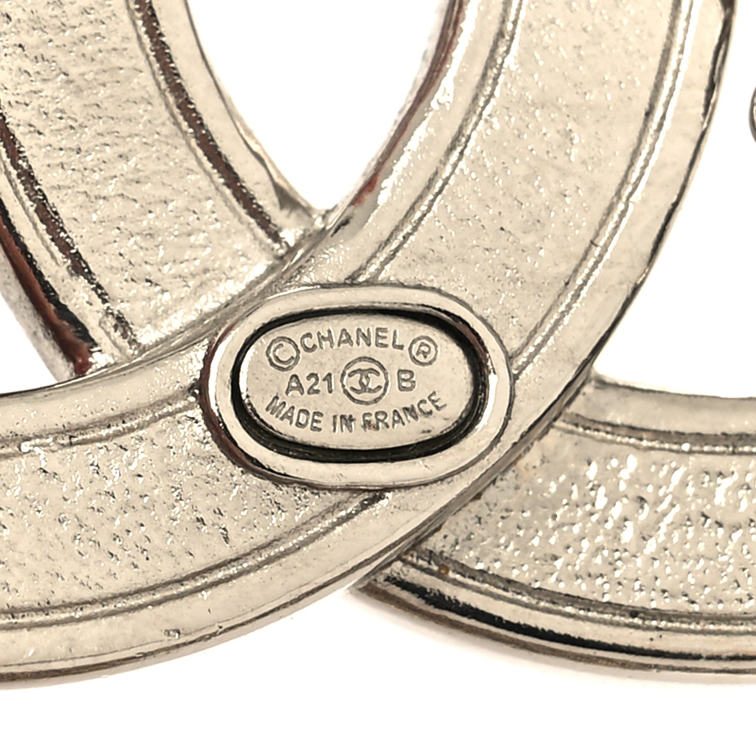 Chanel Crystal Multi Strand Chain CC Brooch Silver Gold 3 of 3