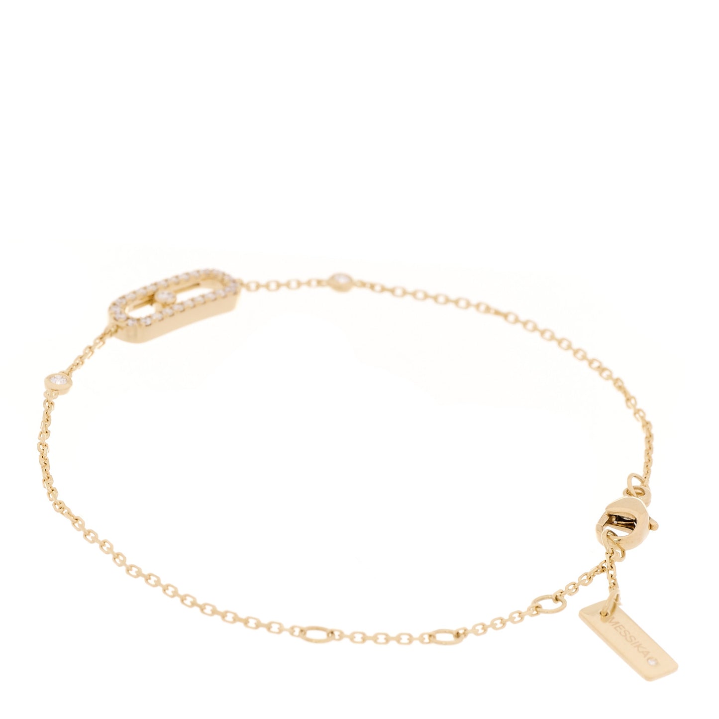 18K Yellow Gold Diamond Move Uno Pave Bracelet