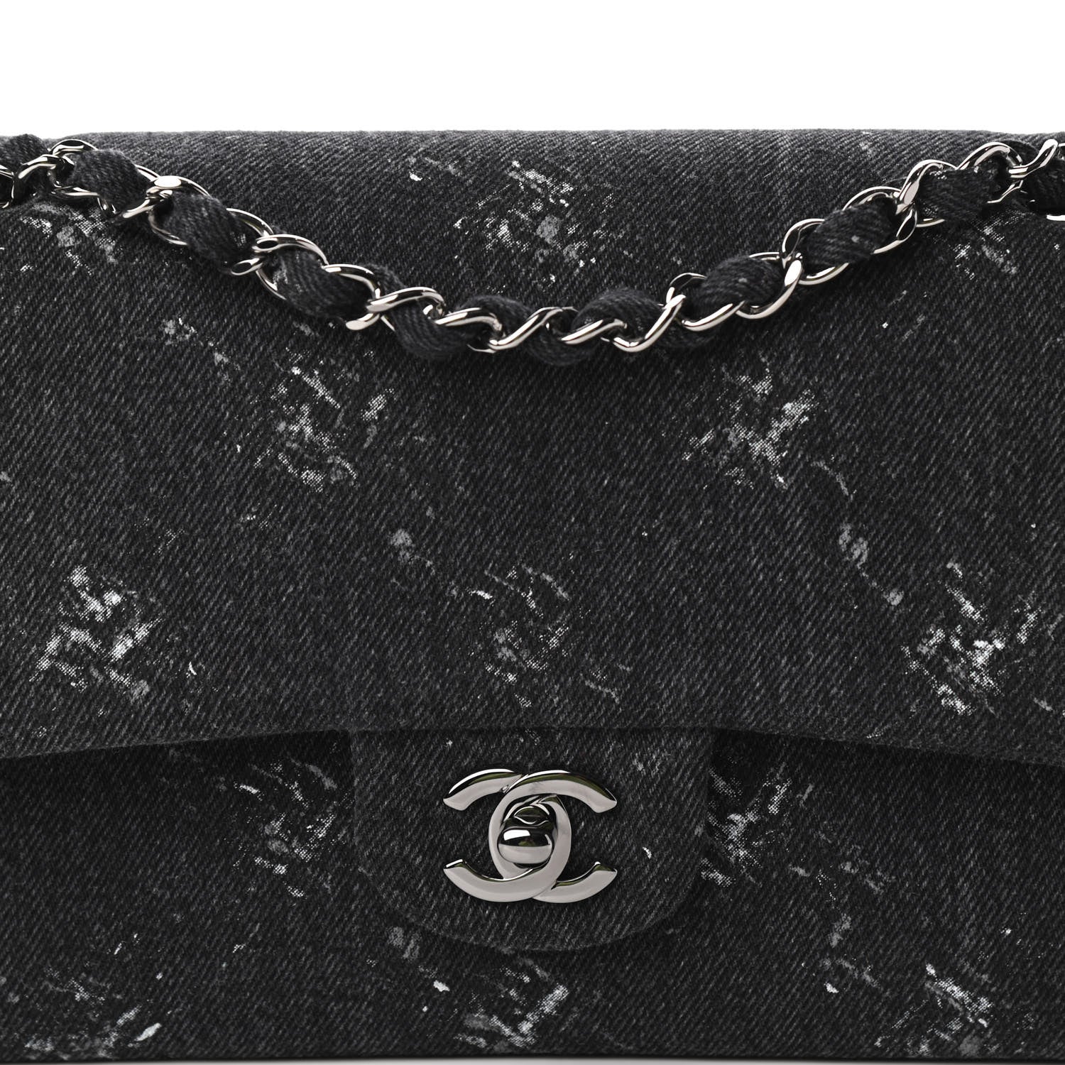 Chanel Denim Medium Double Flap Black 10 of 11