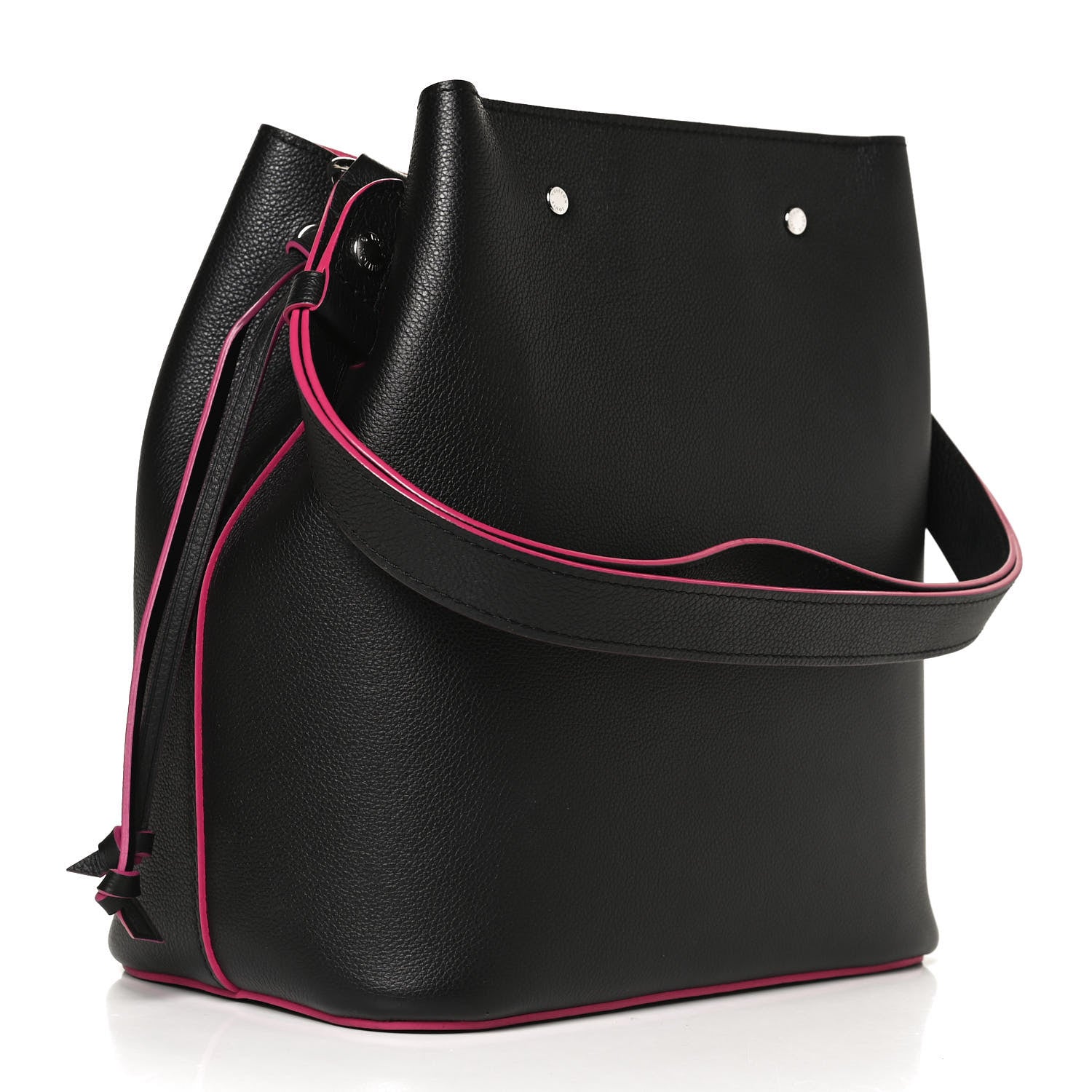 Louis Vuitton Calfskin Lockme Bucket Black 3 of 12