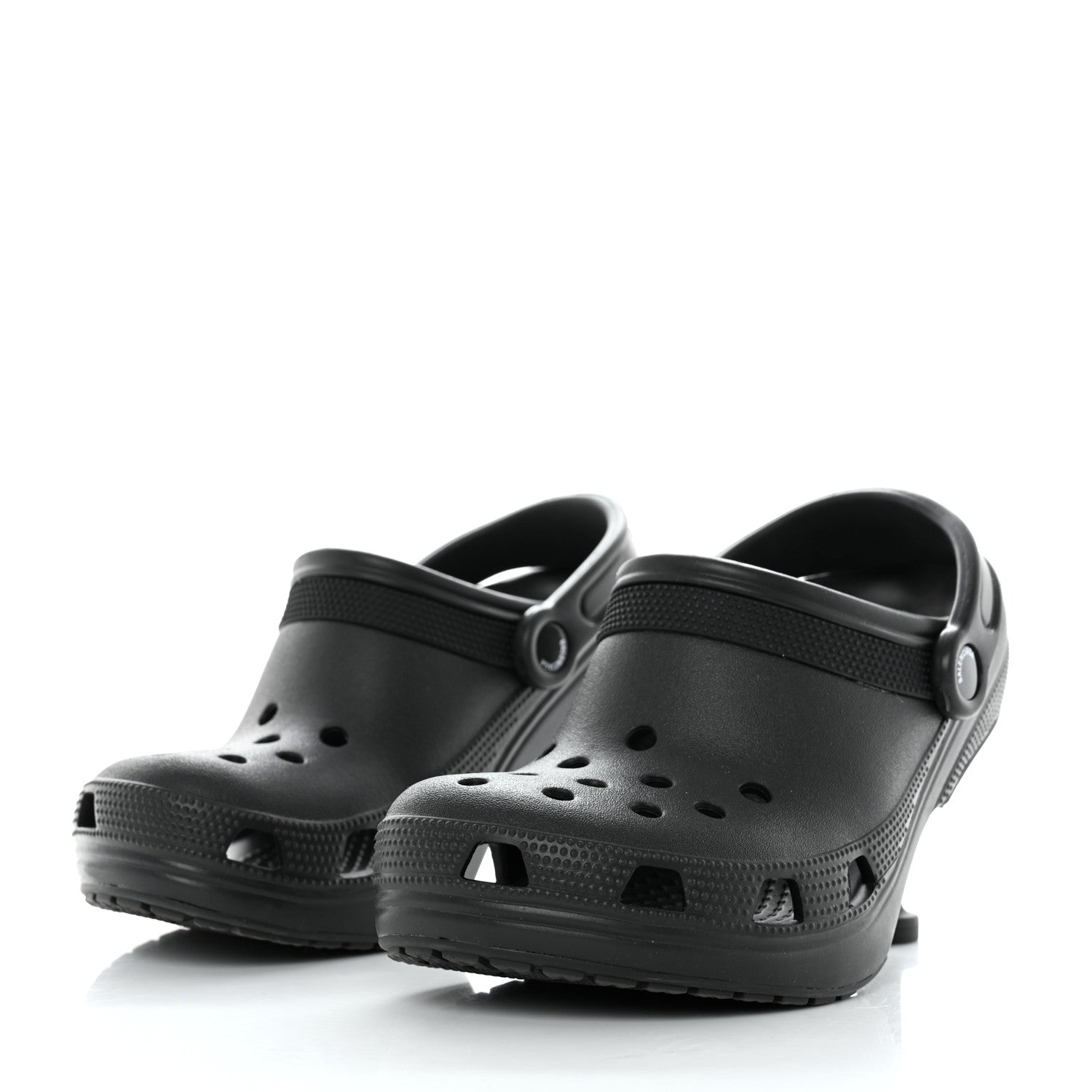 Balenciaga X CROCS Rubber Womens Madame 80 Sandals 37 Black 3 of 9