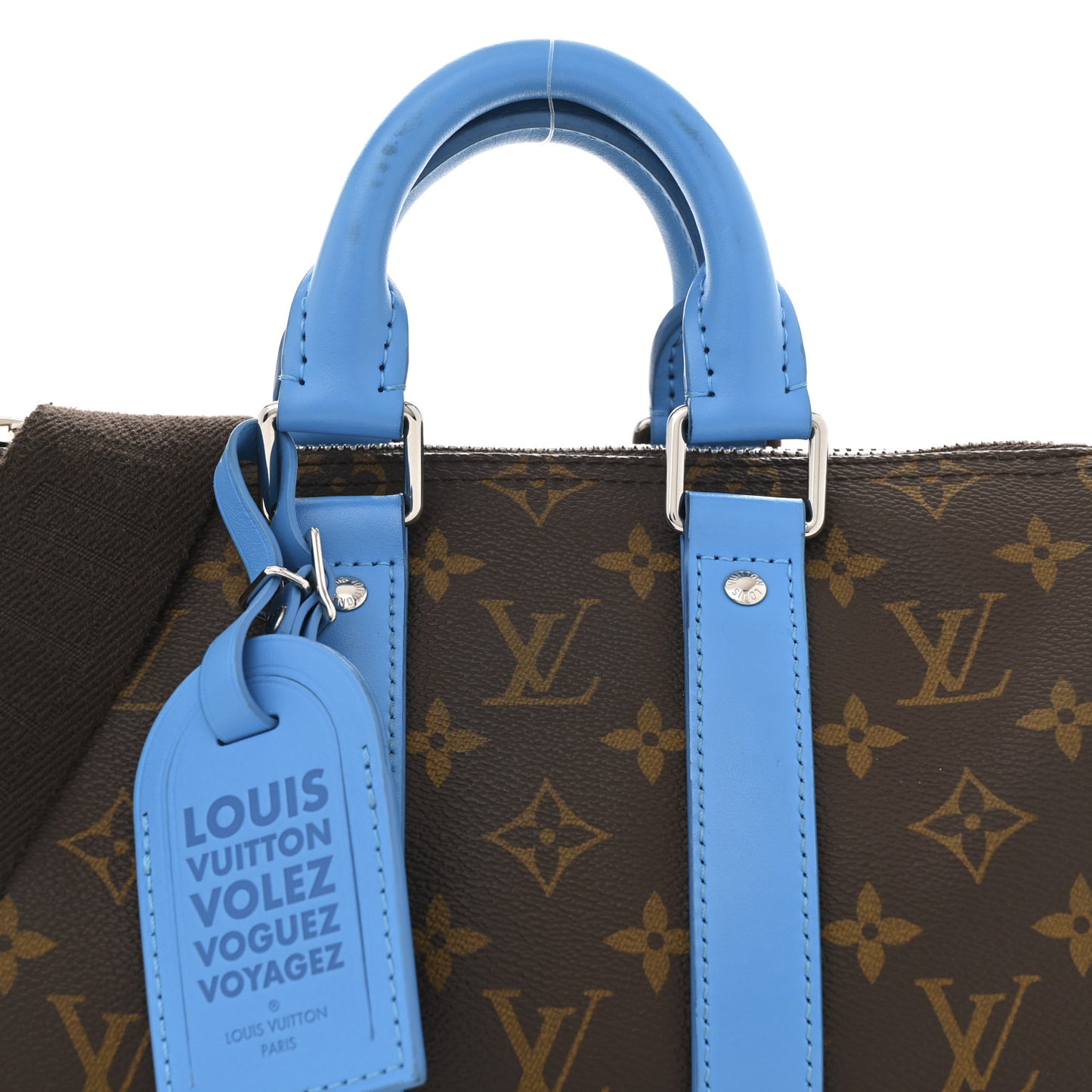 Monogram Macassar LV Colormania Keepall Bandouliere 25 Gaston Blue