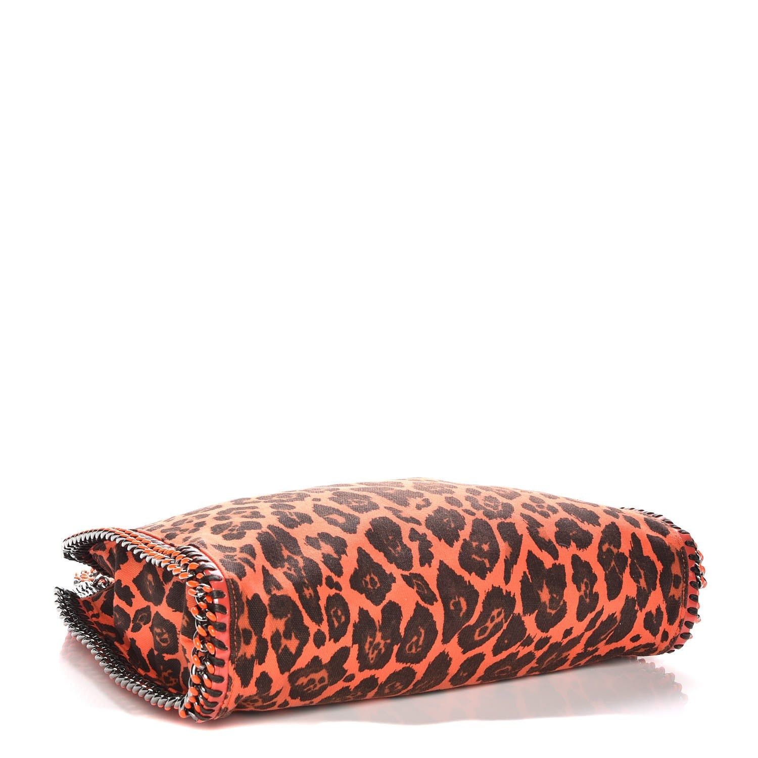 Stella McCartney Linen Leopard Small Falabella Tote Vermillion Black 4 of 9