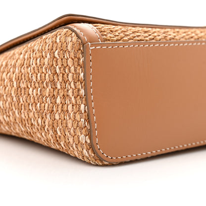 Burberry Raffia Calfskin TB Note Crossbody Bag Natural 9 of 11