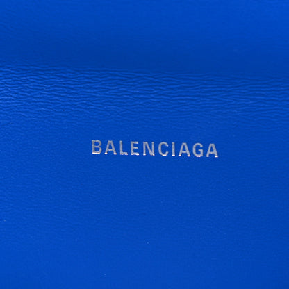 Balenciaga Shiny Calfskin Crocodile Embossed Hourglass Top Handle Bag XS Royal Blue 8 of 9