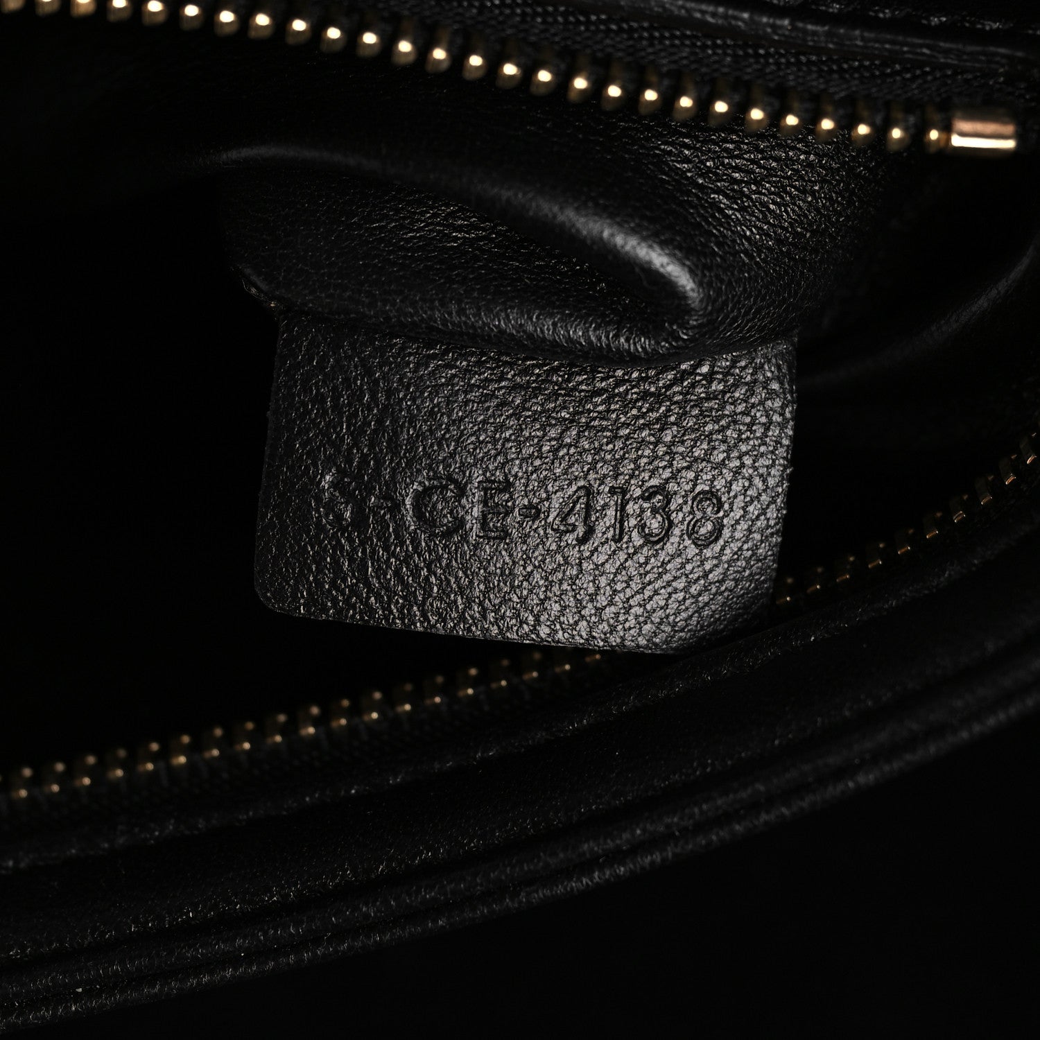 Celine Shiny Calfskin Medium Triomphe Black 7 of 10