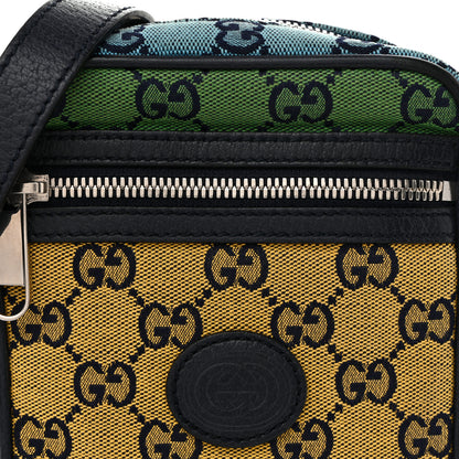 Gucci Monogram Multicolor Mini Retro Interlocking G Messenger Blue Rainbow Light Blue 8 of 10