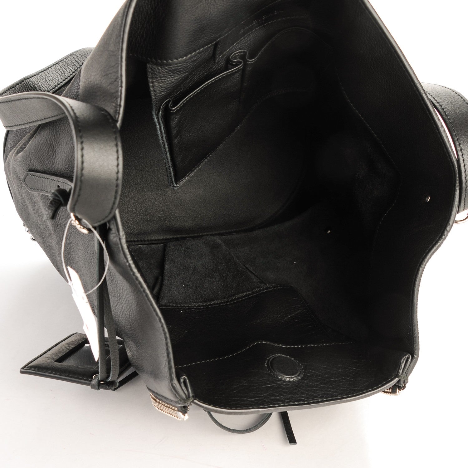 Balenciaga Veau Papier Classic Hardware Drop Bucket Bag Black 5 of 7