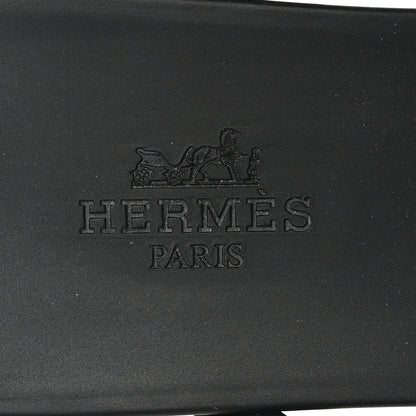 Hermes Rubber Womens Egerie Sandals 39 Black 6 of 8