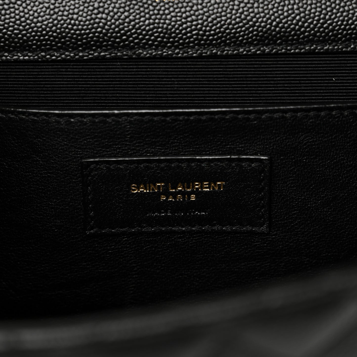 Grain De Poudre Textured Mixed Matelasse Triquilt Medium Monogram Satchel Black