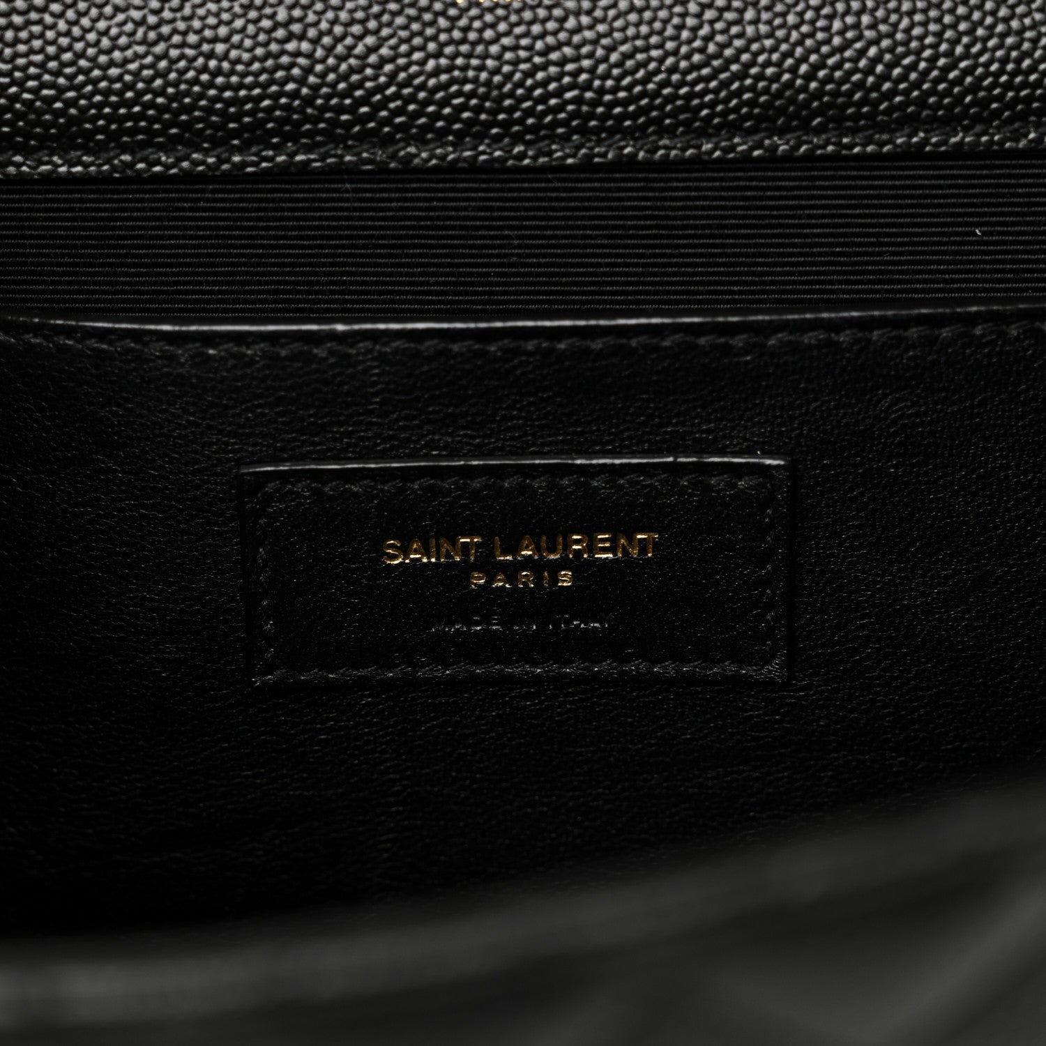 Saint Laurent Grain De Poudre Textured Mixed Matelasse Triquilt Medium Monogram Satchel Black 6 of 10
