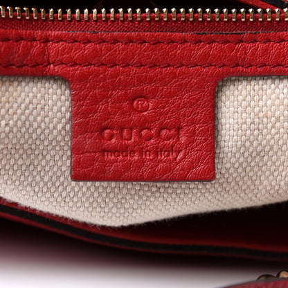 Gucci Pebbled Calfskin Medium Soho Chain Shoulder Bag Tabasco Red 6 of 14