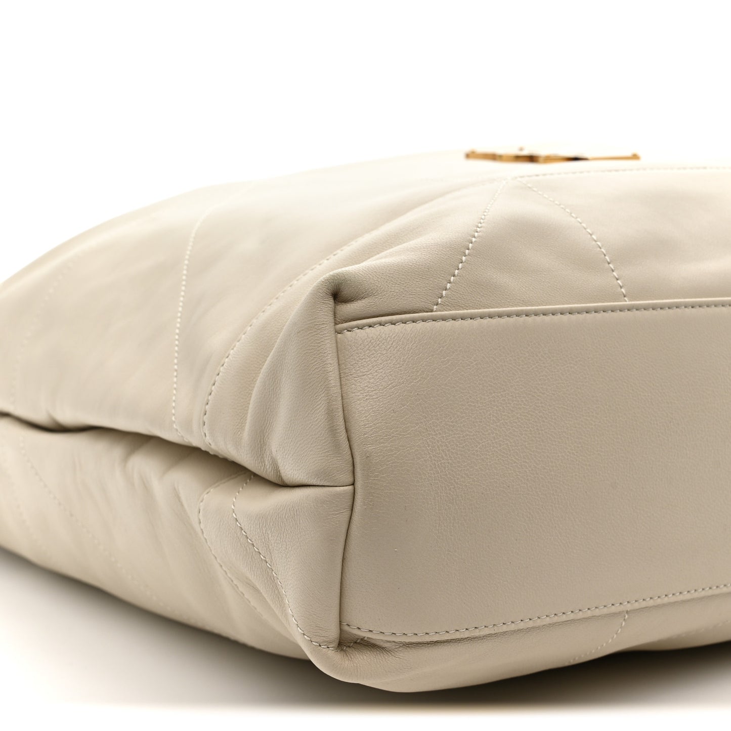Lambskin Matelasse Monogram Large Jamie 4.3 Pochon Blanc Vintage