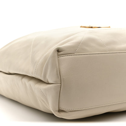 Saint Laurent Lambskin Matelasse Monogram Large Jamie 4.3 Pochon Blanc Vintage 10 of 12