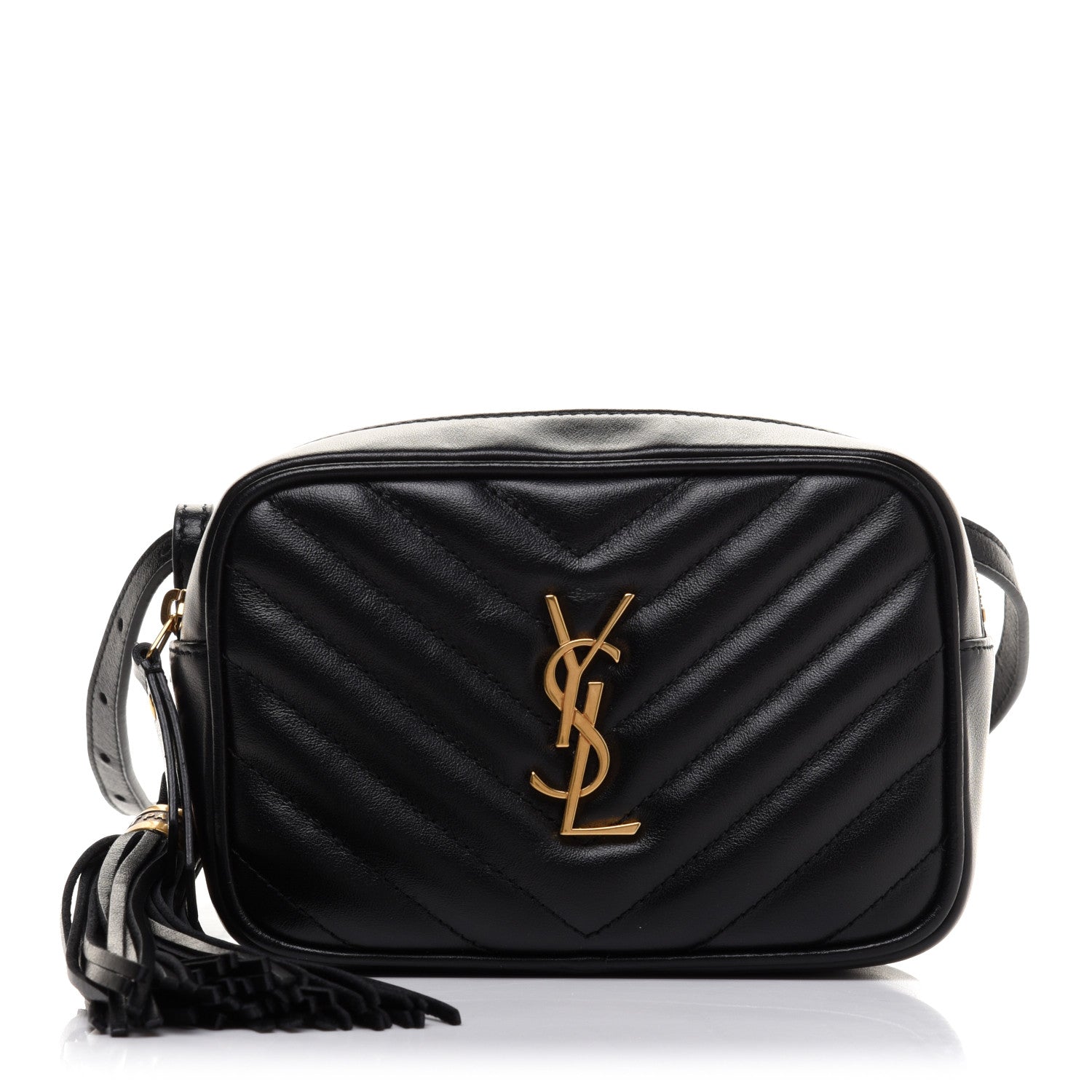 Saint Laurent Calfskin Matelasse Monogram Lou Belt Bag Black 1 of 12