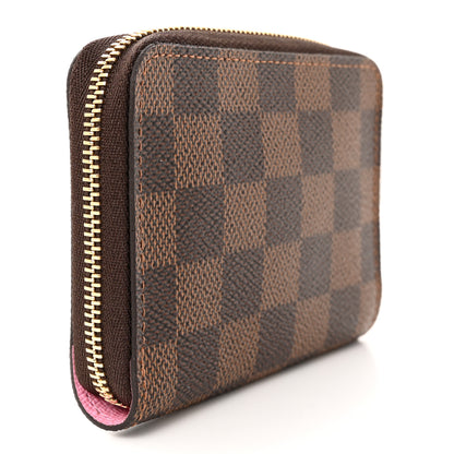 Louis Vuitton Damier Ebene 2022 Christmas Animation Paris Zippy Coin Purse Pink 3 of 6