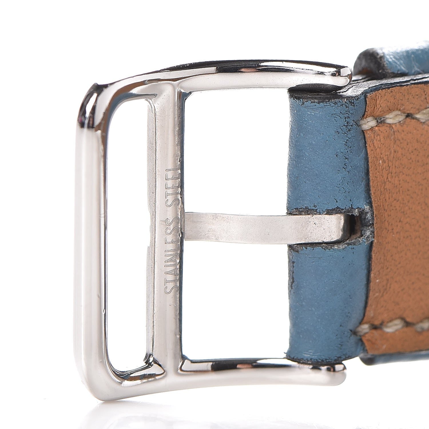 Hermes Stainless Steel Epsom 26mm Heure H Hour Watch Blue Jean 8 of 10