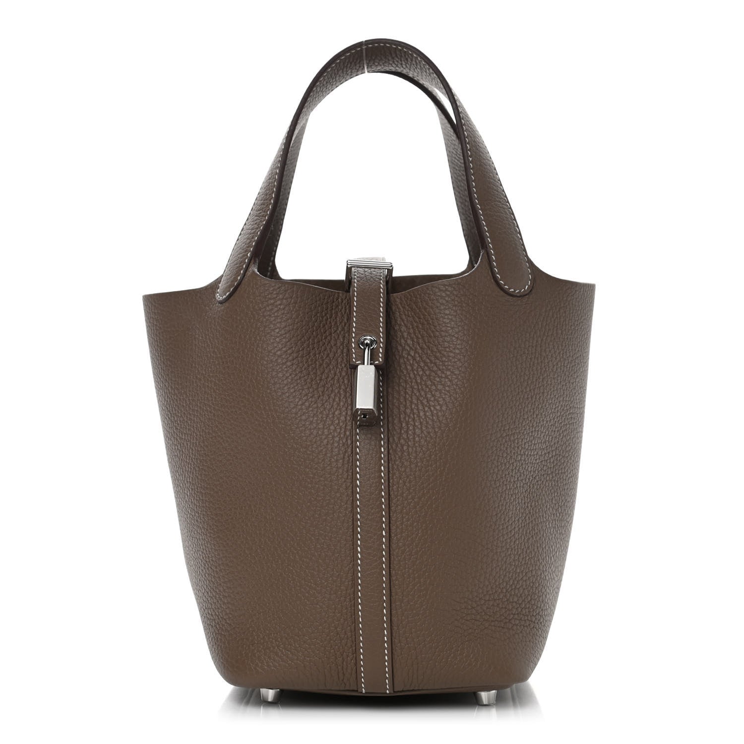 Hermes Taurillon Clemence Picotin Lock 18 PM Etoupe 1 of 4