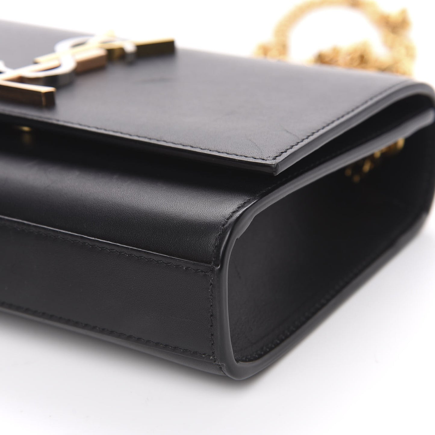 Calfskin Small Monogram Kate Satchel Black