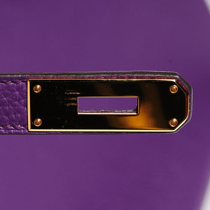 Hermes Taurillon Clemence Birkin 35 Ultraviolet 19 of 32