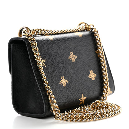 Gucci Grained Calfskin Bee Star Small Padlock Shoulder Bag Black 3 of 20