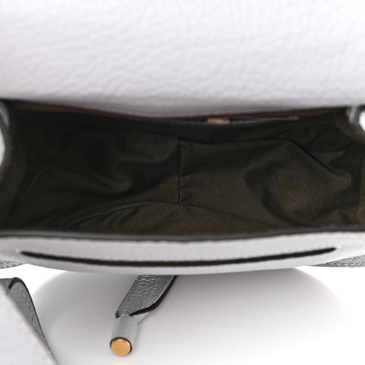 Calfskin Mini Marcie Round Crossbody Bag Light Cloud