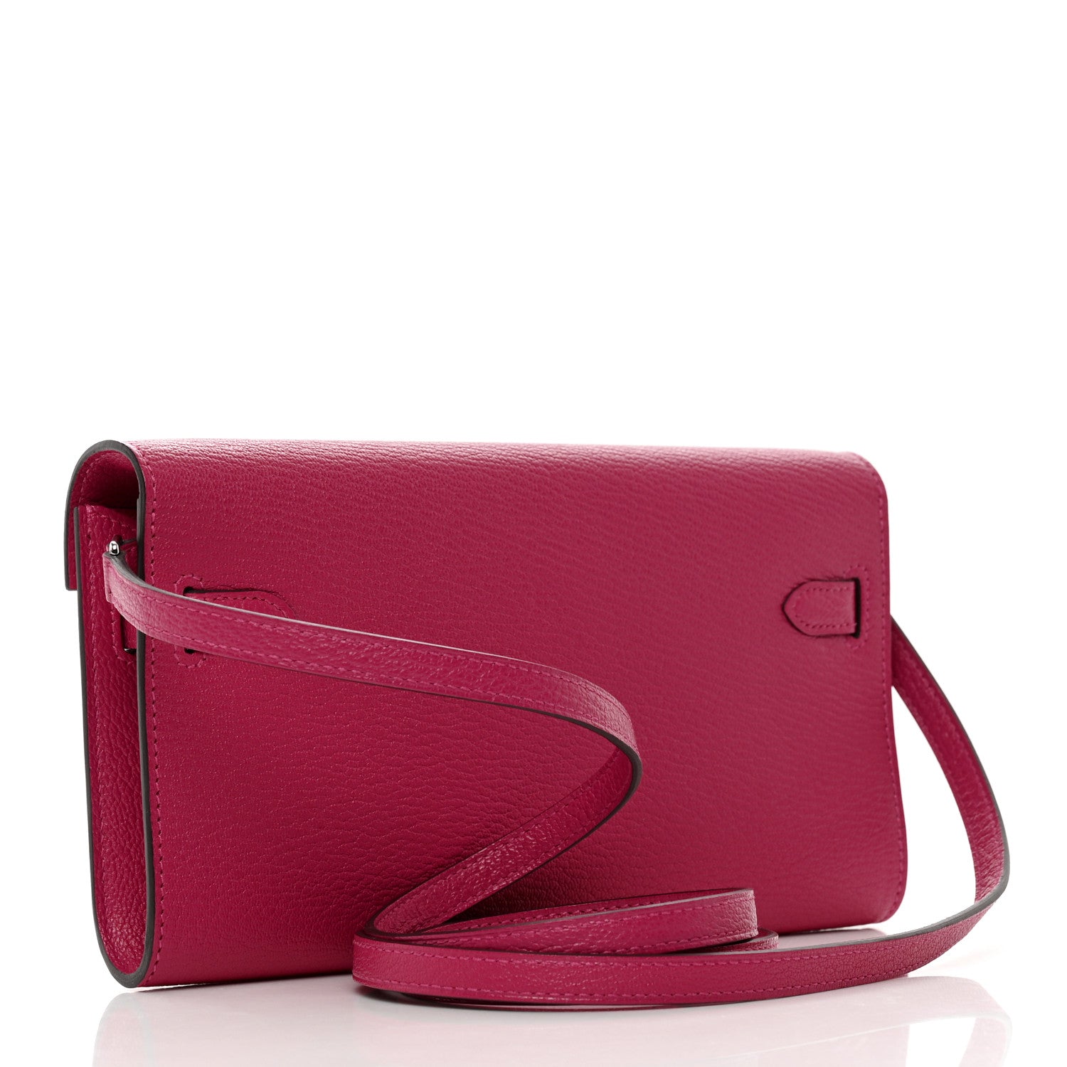 Hermes Chevre Mysore Kelly Wallet To Go Rose Mexico 3 of 9