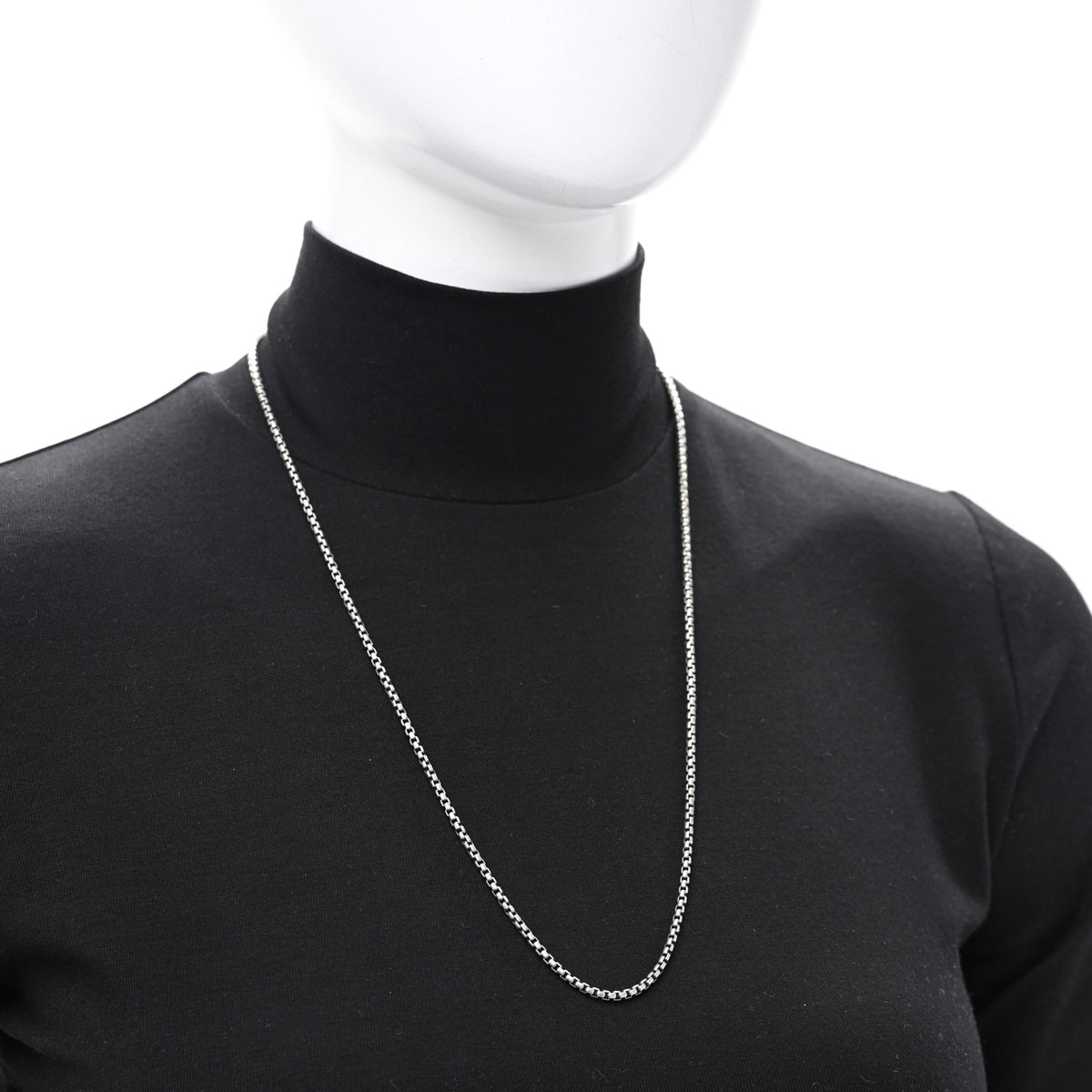 David Yurman Sterling Silver 2.5mm Box Chain Necklace 26" 2 of 4